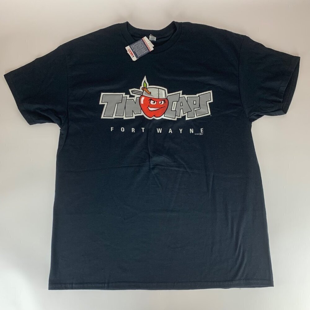 Fort Wayne Tin Caps MiLB Black Short Sleeve Crewneck Shirt Mens XL New